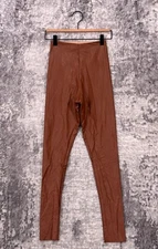 Commando Leggings Small Womens Brown Faux Leather Pants
