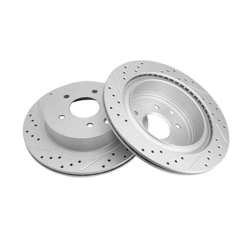 Front & Rear Drilled Disc Brake Rotors For 2008 2009 2010 - 2013 Nissan Rogue - Picture 5 of 10