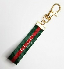 Gucci GG Signature Stripe Red Green Gold Grosgrain Ribbon 