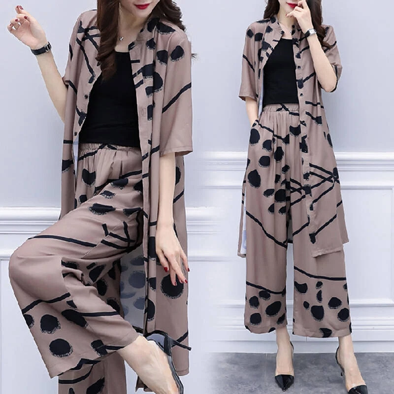 Women's Spring Chiffon Wide Leg Pants  Trousers women wide leg, Womens  wide leg pants, Chiffon pants