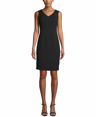 anne klein dress black Anne Klein Faux Wrap Mini Dress – Bluefly main image 1