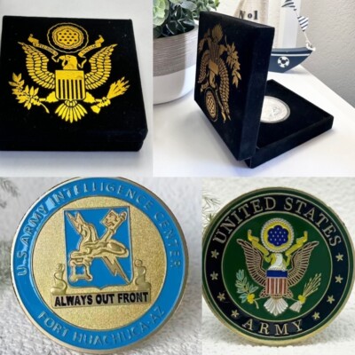 U.S. ARMY INTELLIGENCE CENTER ''FORT HUACHUCA Arizona'' IMSO Challenge Coin US