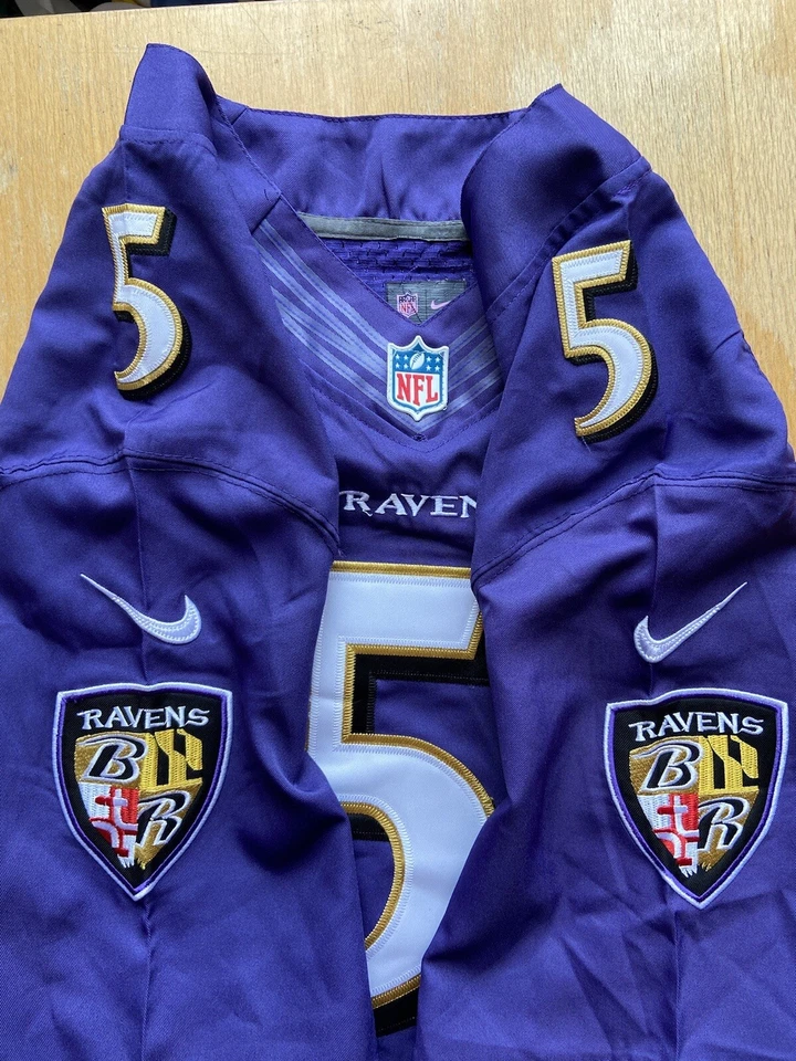 CAMISETA DE FÚTBOL AMERICANO DE LOS BALTIMORE RAVENS NFL NIKE talla S HOMBRE #5 JOE FLACCO PÚRPURA Foto 3 de 4