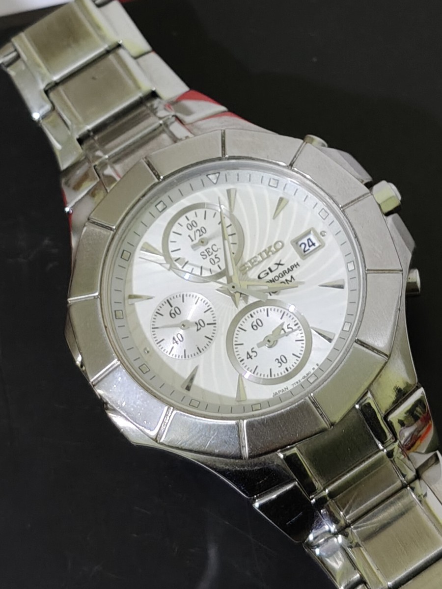 SEIKO GLX CHRONOGRAPH DATE 7N42-0DS0 A4 QUARTZ JAPAN MADE MEN'S