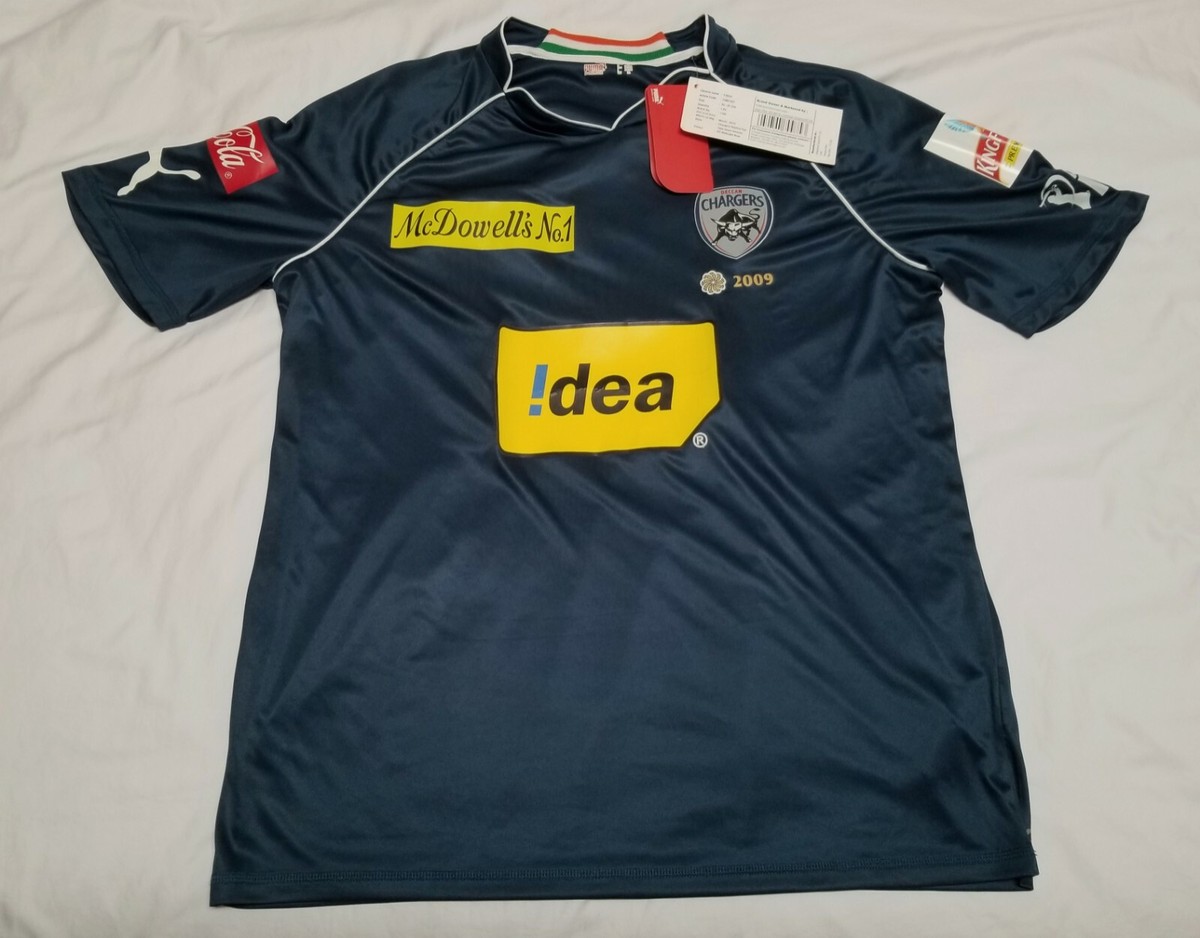 NWT Rare 2010 IPL Deccan Chargers Puma India Cricket Jersey Shirt
