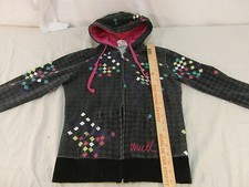 Children Youth Girl's O'Neill Black Gray Pink Hooded Full Zipper Hoodie 31612