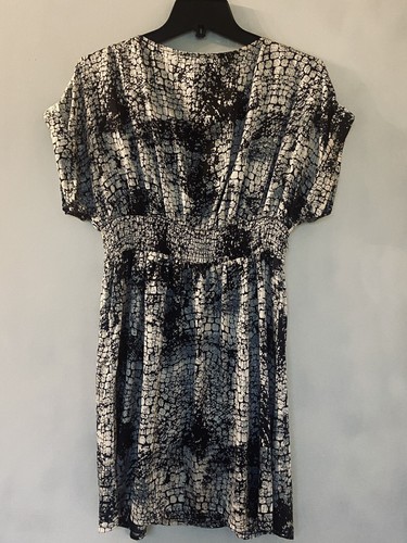 YA Los Angeles Silky Black Snake Crocodile Print Dress Sz MEDIUM Mini Dress (A) - Picture 8 of 11