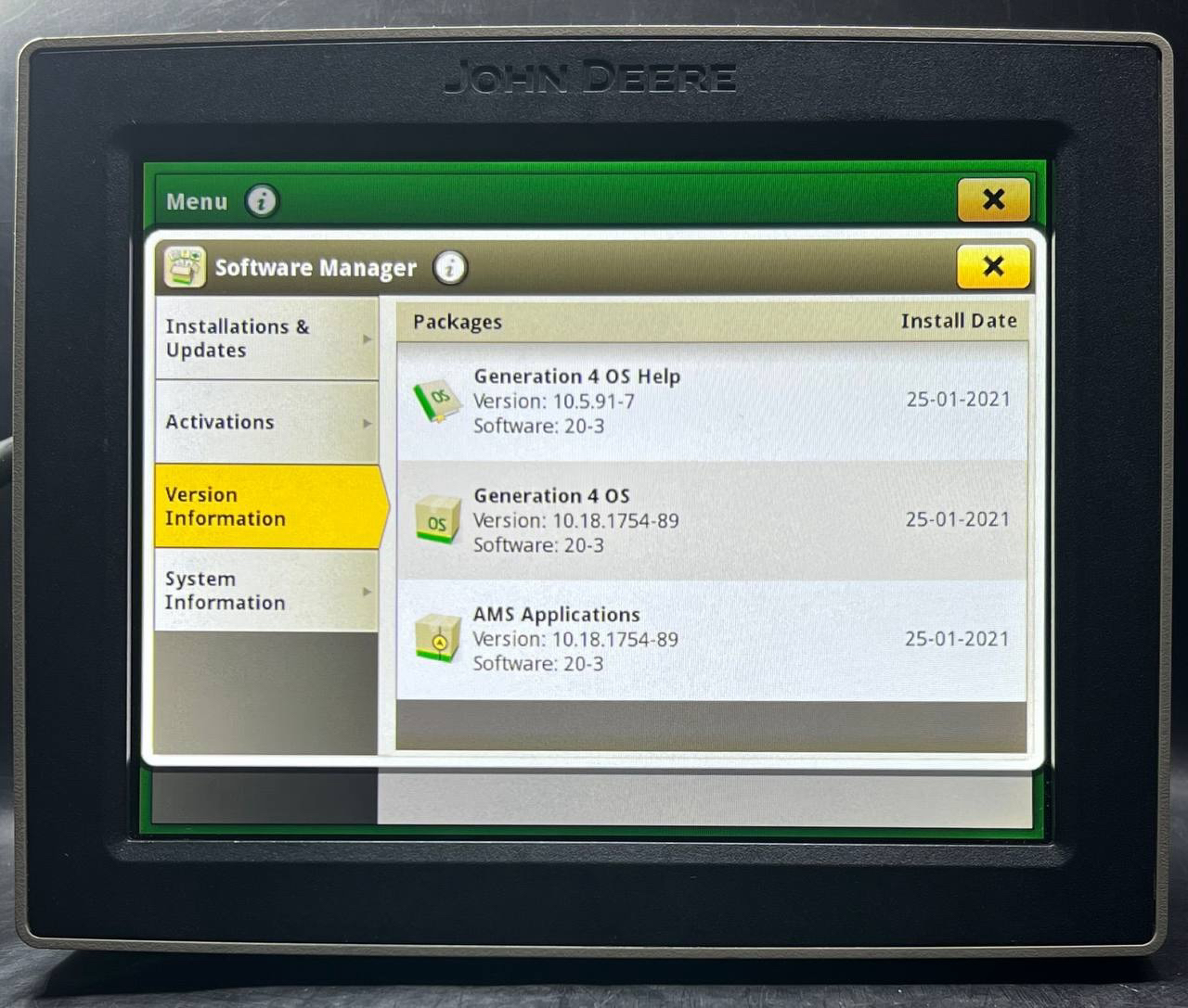 John Deere Greenstar GS4 4240 Universal AutoTrac Display eBay