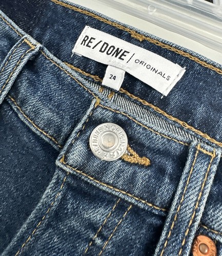 RE/DONE Originals High Rise Comfort Stretch Ankle Jeans Sz 24 - Picture 4 of 6