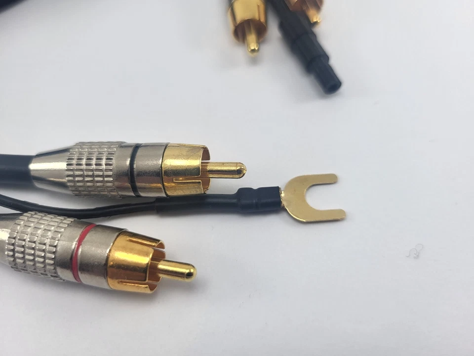 Technics SL BD22 cavo RCA completo di massa, ricambio phono gnd cable SJPB7M - Immagine 3 di 4