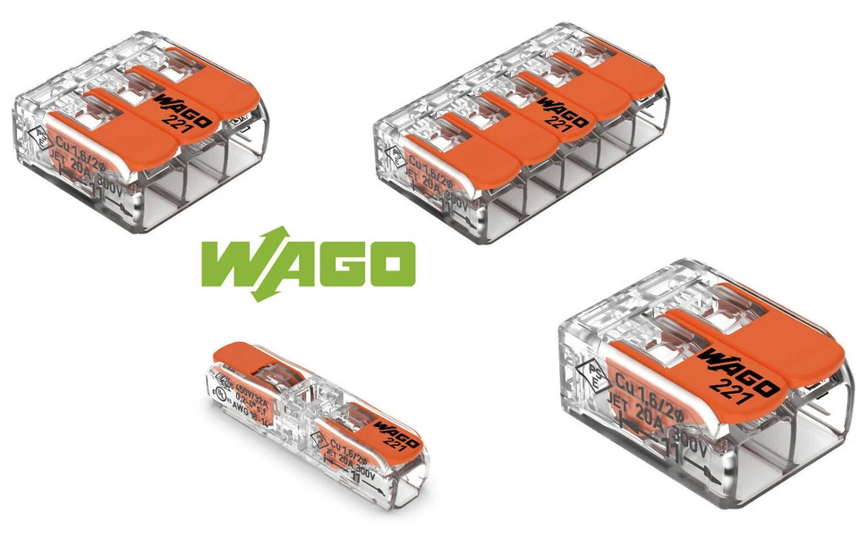 Original WAGO Klemme 221 Verbindungsklemmen mit Hebel 221-412-413-415 Compact - Bild 2 von 4