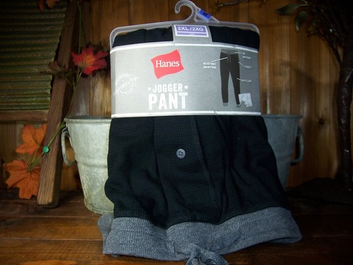 Hanes Mens Classic Waffle Knit Jogger Pant