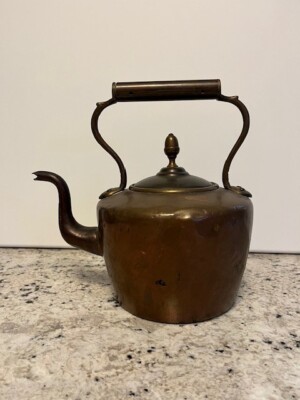 Antique Georgian Style Copper Kettle with Copper Handle 1800's