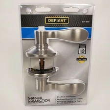 Defiant Door Handle for Bed and Bath Satin Nickel Naples Collection 534 868