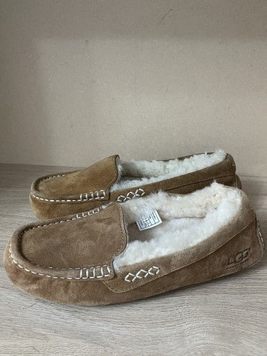 UGG Women's ANSLEY Suede Slipper Shoe CHESTNUT Brown Suede Size Uk 2.5 US 4 - Picture 7 of 12