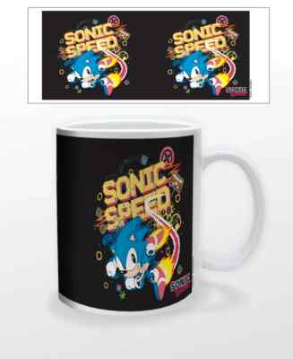 SONIC THE HEDGEHOG SPEED 11 OZ MUG GIFT VIDEO GAMES SEGA NINTENDO GIFT ICONIC!!!