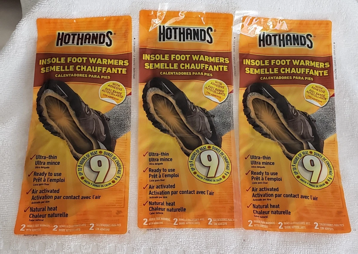 HotHands Air Activated Adhesive Insole Foot Warmers Up 2 9 Hrs of