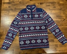 Vineyard Vines Boys Sz XL Fair Isle Nordic Snap Fleece Pullover Jacket Sweater
