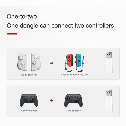 D1 2-in-1 Receiver for Mobapad M6 HD/Joy-Con/Switch Pro - Afbeelding 6 van 11
