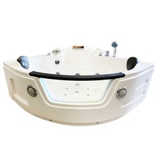 VASCA 150 x 150 cm BAGNO IDROMASSAGGIO TENERIFE ANGOLARE 2 PERSONE CROMOTERAPIA