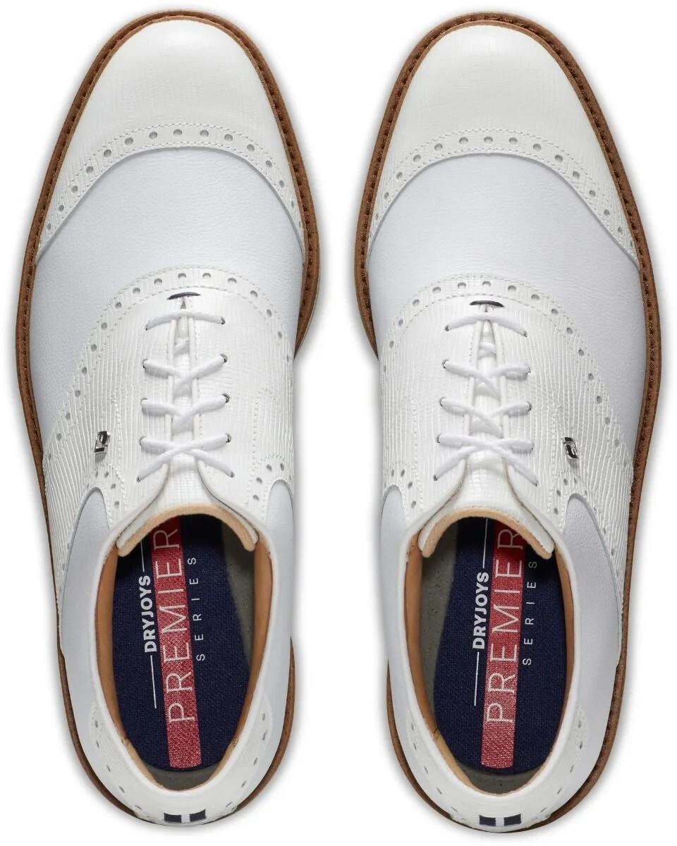 FootJoy Dryjoys Premiere Series Wilcox Golf Shoes - White 54322
