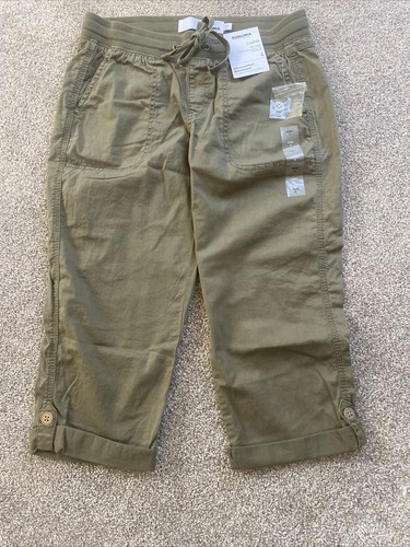 Sonoma Lifestyle Capri Mid Rise Comfort Waistband Size 4 Olive Green | eBay