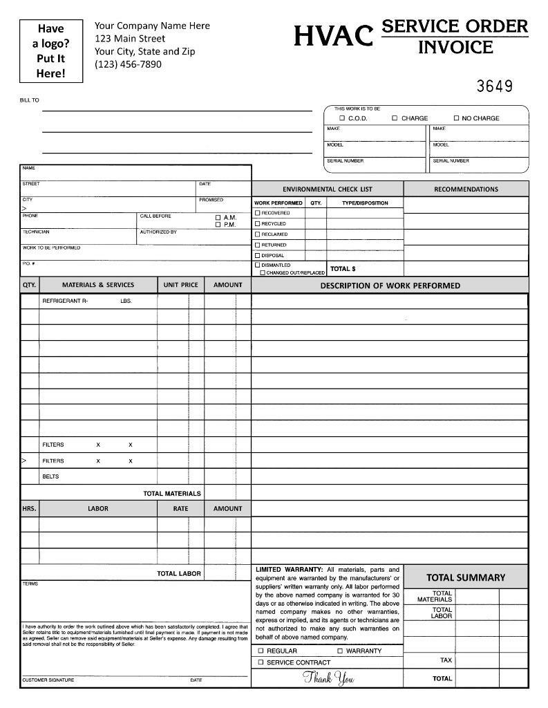 Estimate Template Air Conditioner Repair Free Estimate Quote