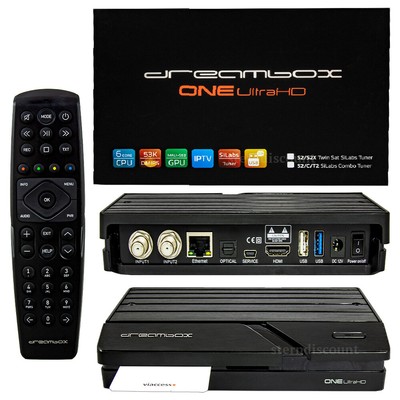 Dreambox ONE 4K Receiver Ultra HD 2x DVB-S2X Multistream E2 Linux Dual Wifi UHD