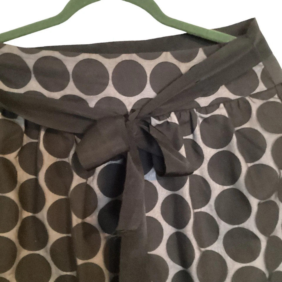 Maurices Womens Size L Black Polka Dot Pull On Lined Skirt — 第 3/4 张图片