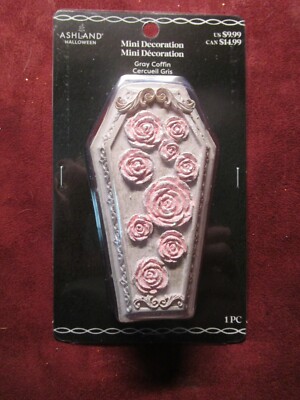 Ashland Halloween Tiny Treasures, Gray Coffin  2024  NEW