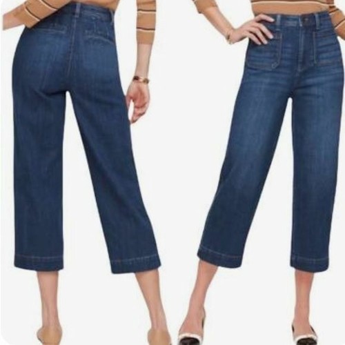Flawless High Waist Wide Leg Denim Crop 