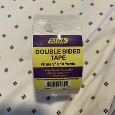 ATack Double Sided Tape 2” X 10 Yards New 