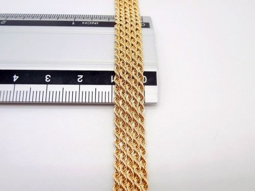 18K Gelbgold Armband, flaches 5-strängiges Armband - Made in Italy - - Bild 9 von 10