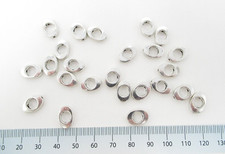 Tibetan Silver Bead Frame Oval Spacer 24 Pieces 12x8mm hole size 1mm
