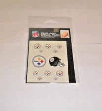 PITTSBURGH STEELERS 10 FINGERNAIL DECALS AND 2 FACE DECALS TATTOOS FREE SHIPPING