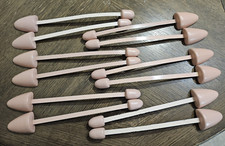 6 Pairs Vintage 1950's Pink Wood Metal Ladies Shoe Trees Stretchers Shapers