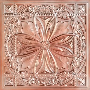 Faux Tin Glue Up Ceiling Tiles Td10 Metallic Rosegold 25 Tiles