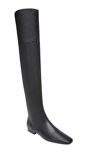 Bottes Vince Blythe 75 Mm Au-dessus Du Genou – Taille 37.5, Noir, Cuir, Talon Moyen, Occasion