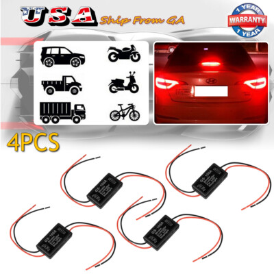 4PCS 12V GS-100A LED Brake Stop Tail Light Strobe Flash Module Controller Module