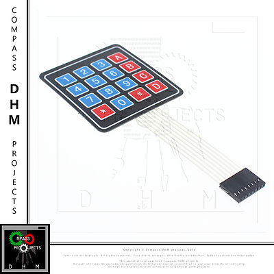 MODULO TASTIERA A MATRICE 20 TASTI-PULSANTI 8 LED + JUMPER DUPONT PER