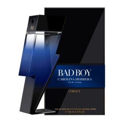 Men Carolina Herrera Bad Boy Cobalt EDP oz 100 ml New In