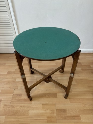 Vintage Wooden Folding & Reversible Games Table Cards Table Occasional Table - Picture 2 of 24