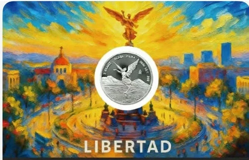 2026 Mexico Libertad Tribute 3 Gram .999 Silver PROOF Art Medal in card