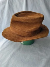 Vintage Winfield Cover Company Hat  Size 41- XL Suede Leather  Cowboy Western