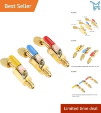 Refrigerant Ball Valve Brass 1/4" SAE HVAC R134A R22 R410A R12 Shut-Off Tool