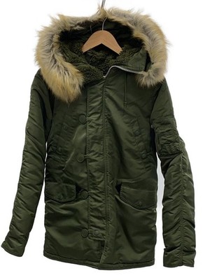 ALPHA Industries N-3B Flight Jacket Nylon Green S Used
