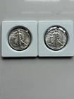 1940 and 1940-S  Walking Liberty Half Dollars--Beautiful AU+ Coins