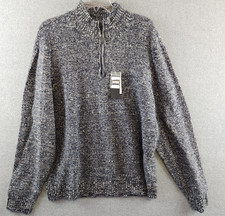 The Men's Store at Bloomingdale's Wool  Cashmere Marled Sweater XL Navy Combo