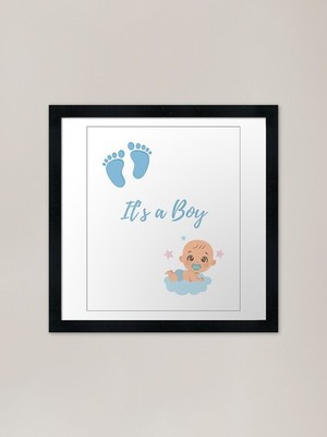 It's a Boy - Babyparty - Italy de Gerahmtes Wandbild Poster Leinwanddruck Bild