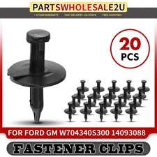 20Pcs 6.35mm Nylon Black Splash Shield & Fascia Retainer Fasteners for Ford GM